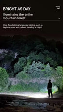 High Power LED Tactical Flashlight Rechargeable Light  Bright Telescopic Zoom Handheld Hunting Torch Light for Emergency Hiking