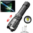 High Power LED Tactical Flashlight Rechargeable Light  Bright Telescopic Zoom Handheld Hunting Torch Light for Emergency Hiking